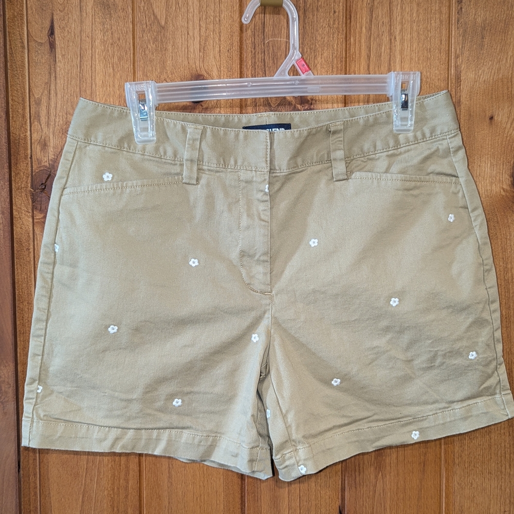 Lands' End Tan Floral Women Shorts‎